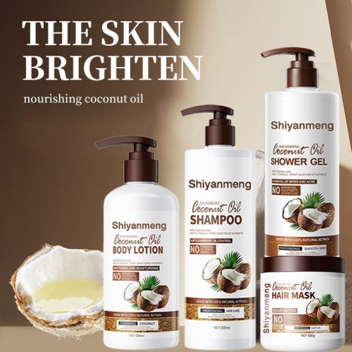 OEM Quenching Plus Coconut Curly Hair Set Dandruff Removal with Coconut Oil Honey and Citrus Oil