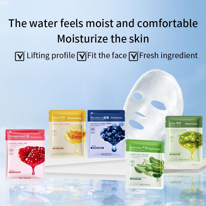 Hyaluronic acid mask, patch mask, fruit moisturizing mask