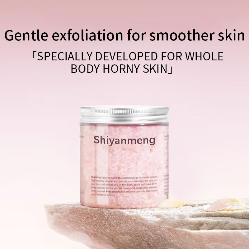 OEM Natural sea salt and plant extract grapefruit, coconut, peach scrub