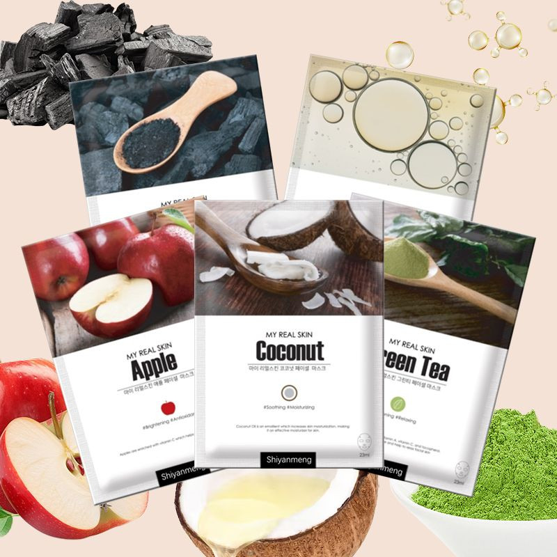 OEM Korean mask products like moisturizing masks, bamboo charcoal silk masks and fruit masks
