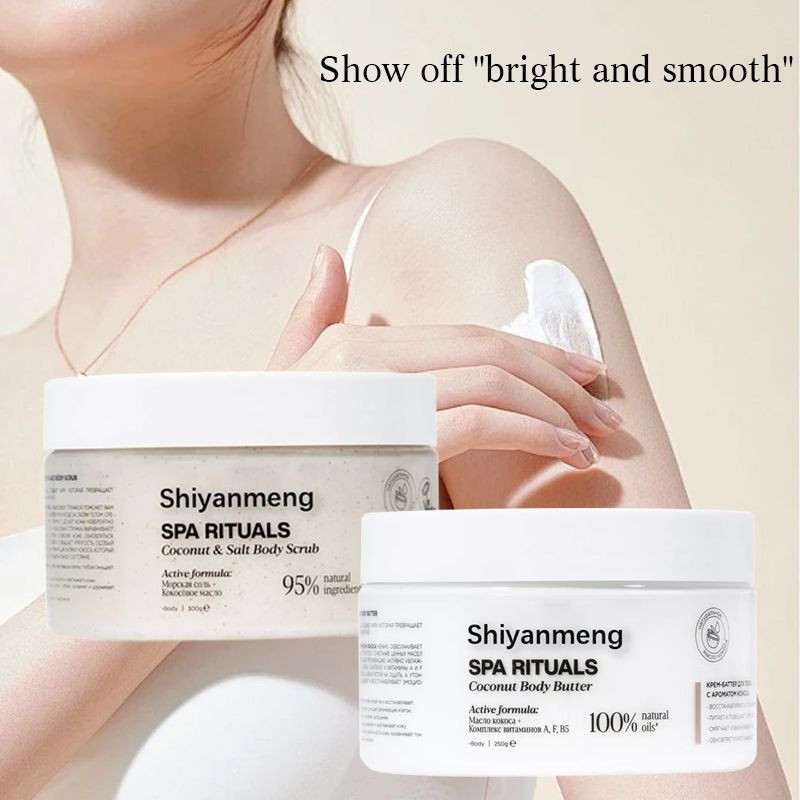 OEM Natural Sea Salt, Pomegranate Seeds with Plant Extracts and Shea Butter Cream Scrub