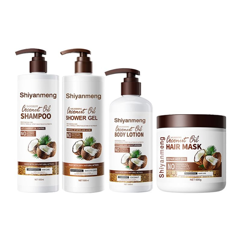 OEM Quenching Plus Coconut Curly Hair Set Dandruff Removal with Coconut Oil Honey and Citrus Oil