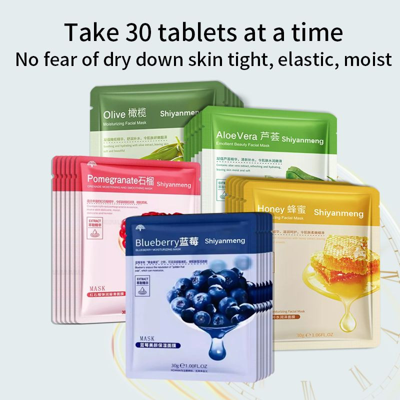 Hyaluronic acid mask, patch mask, fruit moisturizing mask