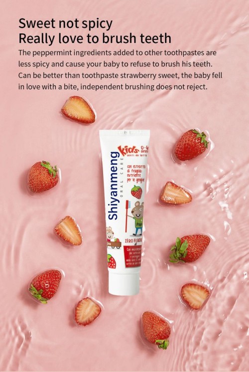 Kids low ferment strawberry Sweet orange tooth decay toothpaste