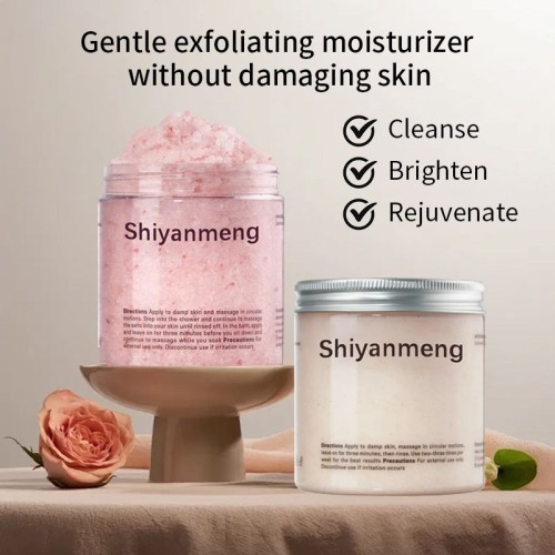 OEM Natural sea salt and plant extract grapefruit, coconut, peach scrub