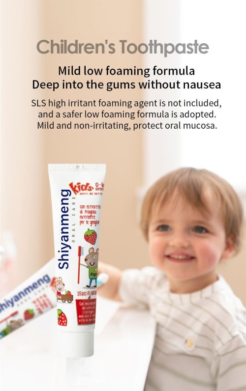 Kids low ferment strawberry Sweet orange tooth decay toothpaste