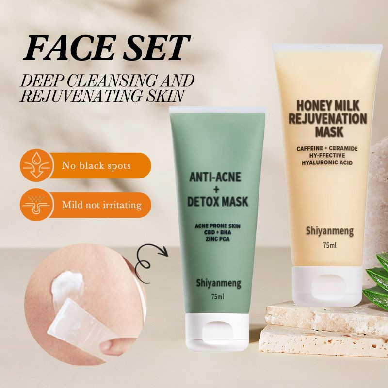 Camellia anti-acne skin mask, honeysuckle salicylic acid mask